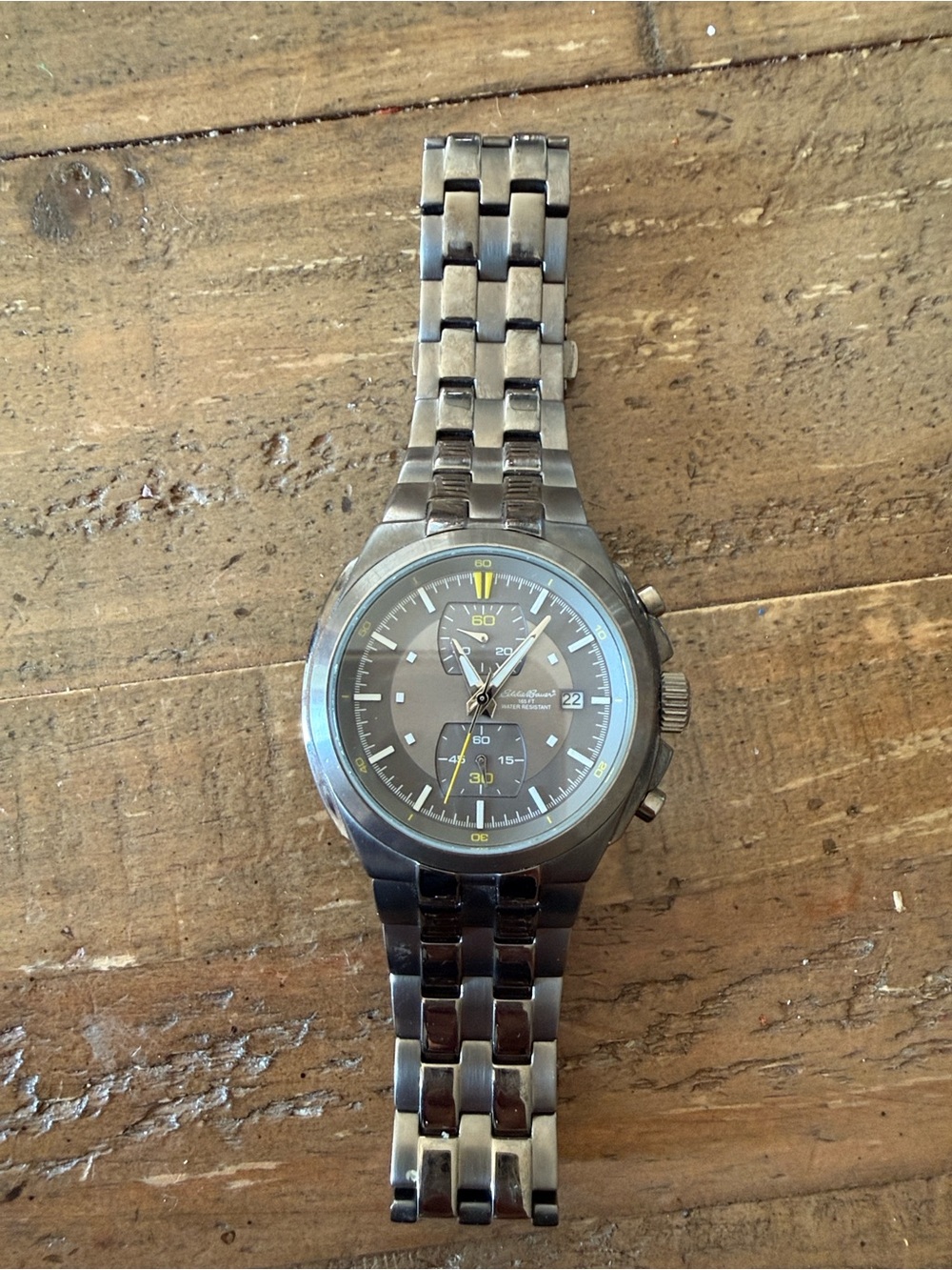 Eddie Bauer Stainless Steel Men's Chronograph Watch - Gray